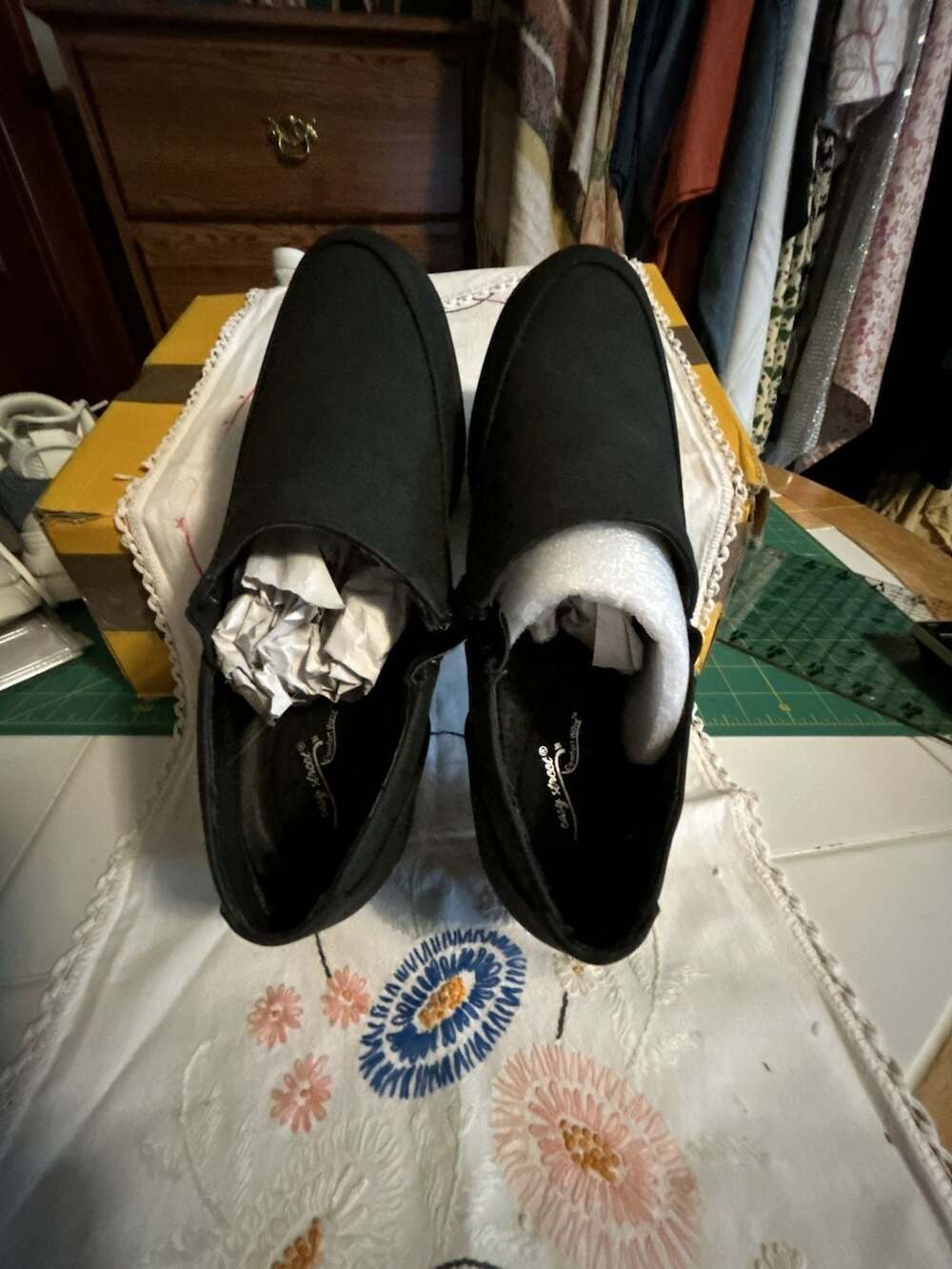 Easy Street Comfort Waves Black Slip-On Shoes